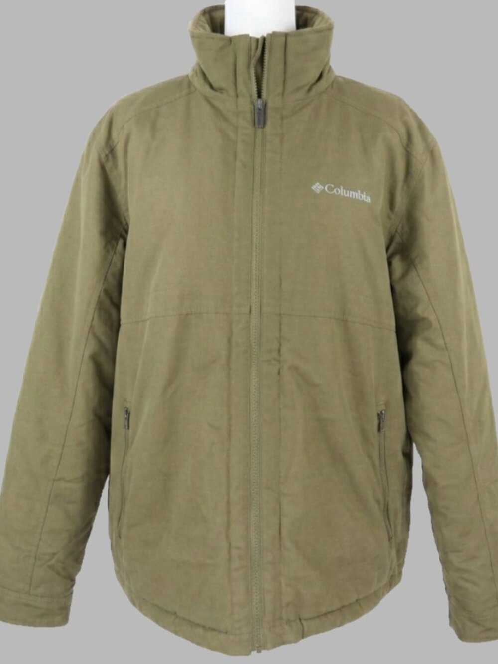 Columbia Men's Tan Full-Zip Winter Coat Jacket Size L (C2135)